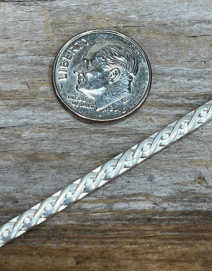 SPW20 = Pattern Wire Sterling Silver (Inch) 3.0 x 1.3mm