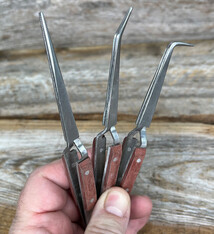 TW2416 = 3pc Fiber Grip Soldering Tweezer Set