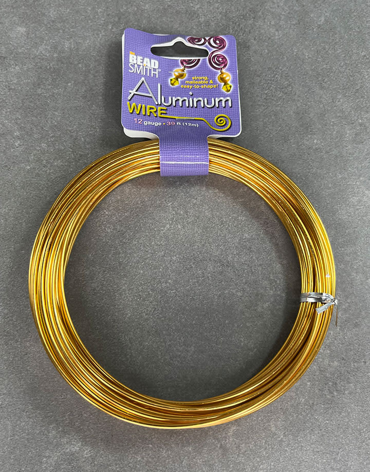 WR70112 = Aluminum Wire GOLD COLOR 12ga 39 feet per Bag