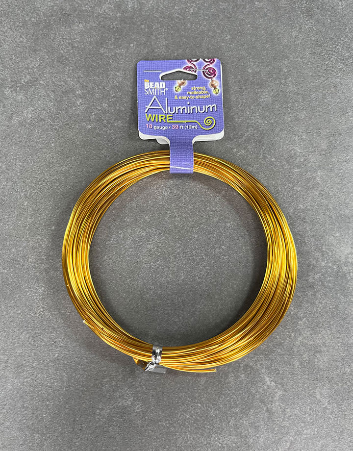 WR70118 = Aluminum Wire GOLD COLOR 18ga 39 feet per Bag