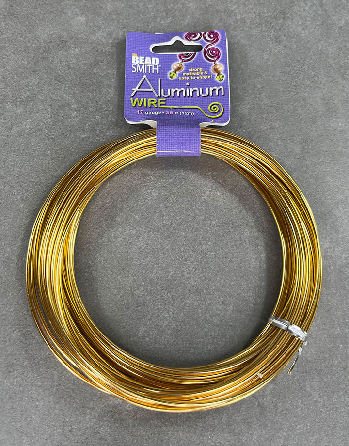WR72112 = Aluminum Wire LIGHT GOLD COLOR 12ga 39 feet per Bag