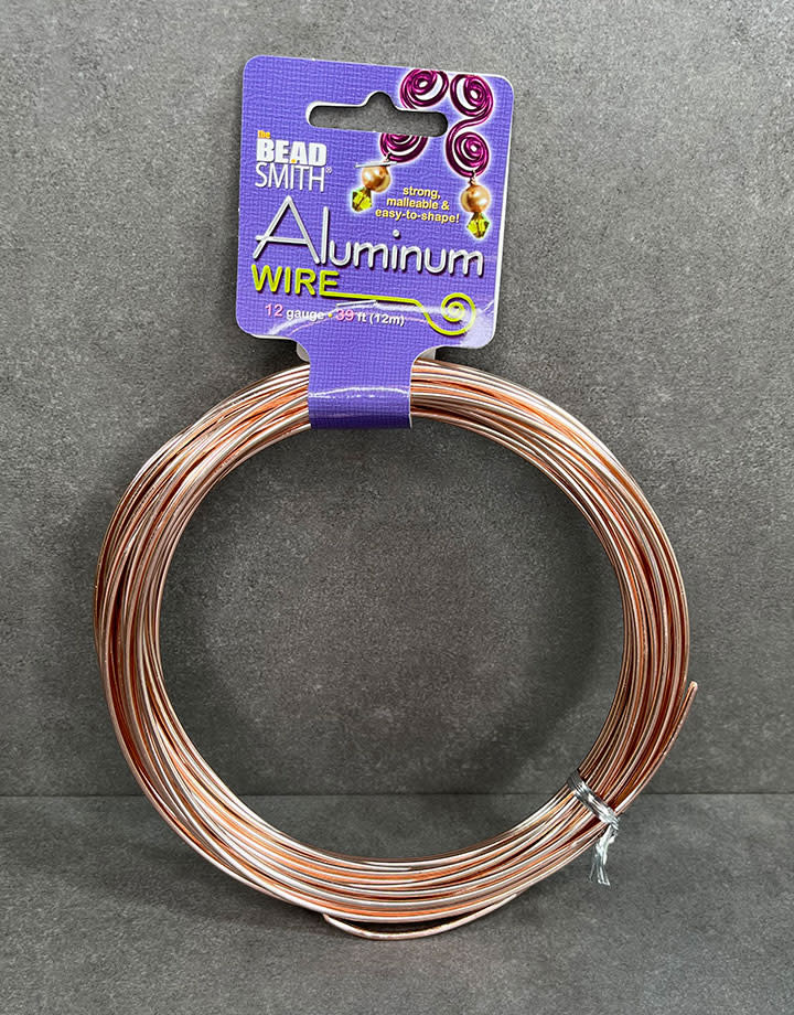 WR72512 = Aluminum Wire ROSE GOLD COLOR 12ga 39 feet per Bag