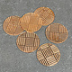 CSP625 = Pattern Copper Disc 1" x 24ga "Striped Square" (Pkg/6)