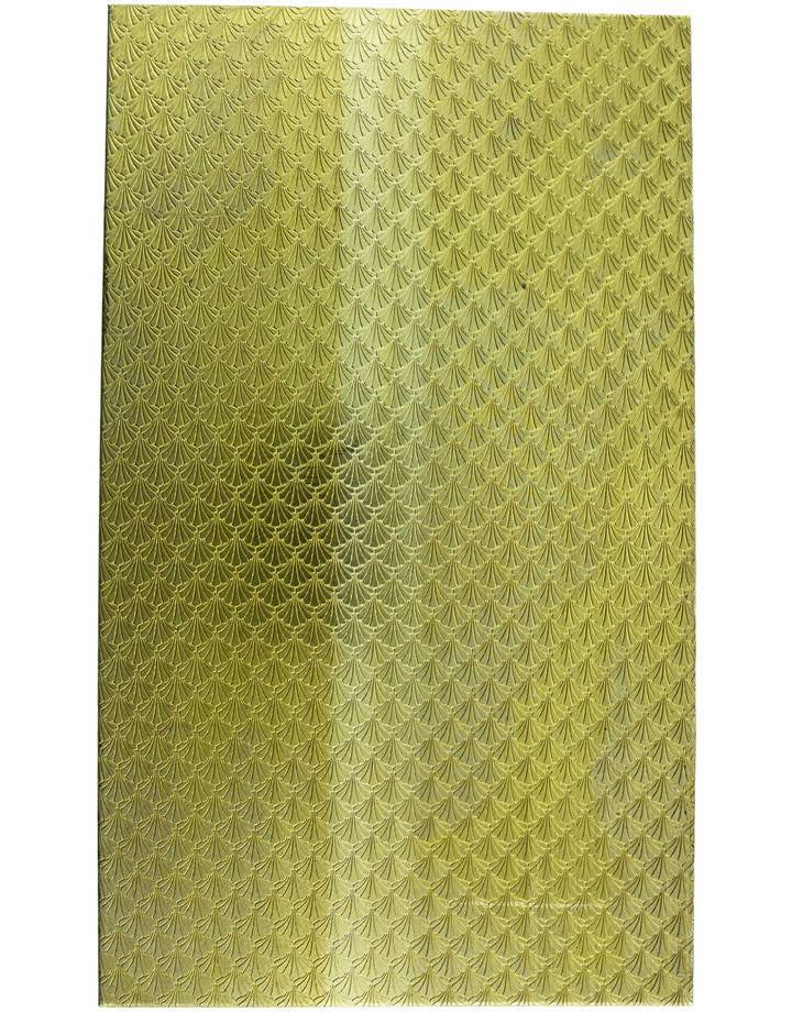 BSP217 "Shell" Patterned Brass Sheet 2-1/2" Wide