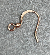803CU-15 = Copper Earwire with Loop and 3mm Bead (Pkg of 20)