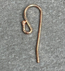 803CU-07 = Copper Earwire with Loop and 1mm Bead (Pkg of 20)
