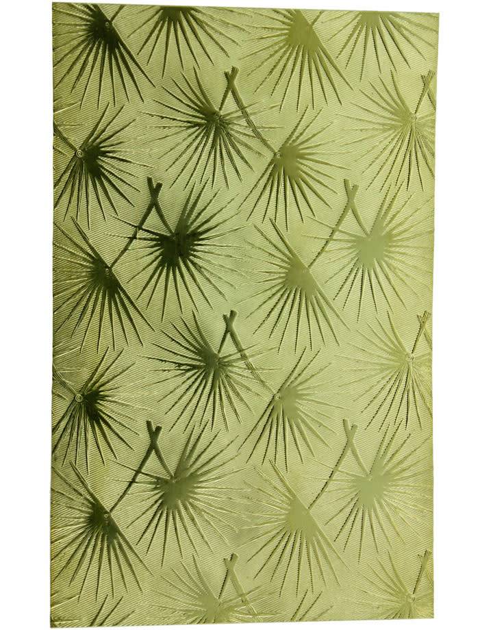 BSP265 "Spiky Leaf" Patterned Brass Sheet 2-1/2" Wide