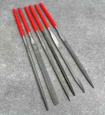 FI6003 = Economy Needle File Set with PVC Handles -  Medium cut - 5-1/2''  (6pcs)