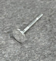 902S-43 = Sterling Silver Earring Post with 4mm Pad - 3/8'' x .030'' (Pkg of 10)