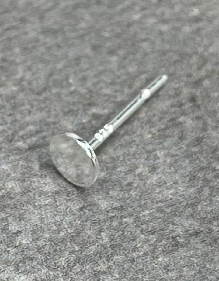 902S-43 = Sterling Silver Earring Post with 4mm Pad - 3/8'' x .030'' (Pkg of 10)