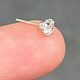 103S-5.0CZ = Sterling Cast Earring 4 Prong with 5mm CZs (Pair) Martini Glass Style