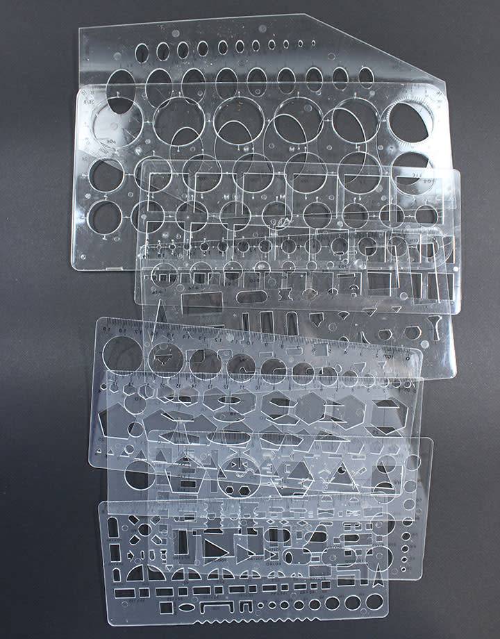 35.421 = Plastic Template Set 8pcs