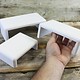 DIS6516 = White Leatherette Riser Set of 3pcs
