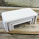 DIS6516 = White Leatherette Riser Set of 3pcs