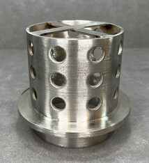 CA722 = Perforated Stainless Steel Casting Flask 3 1⁄2" dia. x 4"