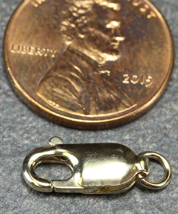 912-25 = Lobster Clasp 5.5 x 14mm with Jump Ring 10Ky Gold