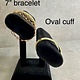 DBR1196 = Bracelet T-Bar Double Oval Black Value Velvet