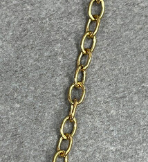 800BR-05 = Brass Oval Cable Chain 5.0mm wide (FOOT)