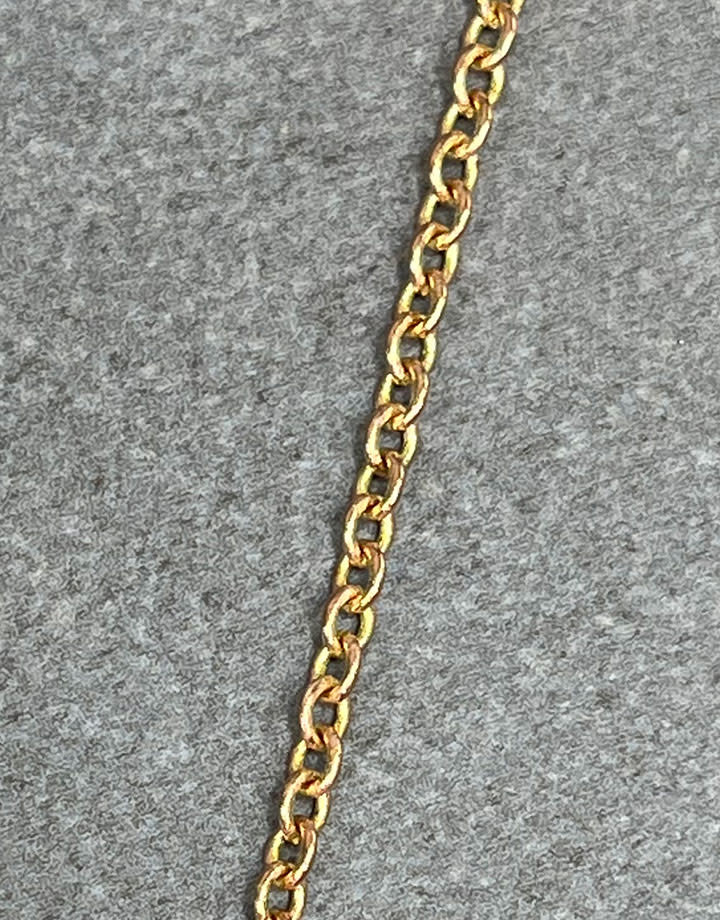 800BR-07 = Brass Round Cable Chain 2.5mm wide (FOOT)