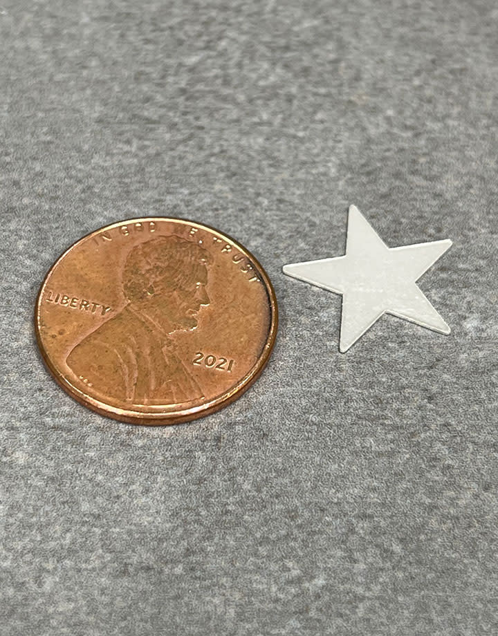 MSS53725 = Sterling Star Stamping 15mm x 25ga (Pkg of 2)