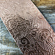CSP43 = Patterned Copper Sheet ''Paisley Garden'' 2'' x 6'' (Choose Gauge)