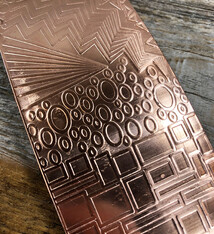 CSP38 = Patterned Copper Sheet ''Multi Pattern'' 2'' x 6'' (Choose Gauge)