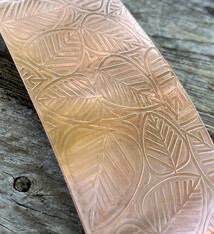 CSP37 = Patterned Copper Sheet ''Leaves'' 2'' x 6'' (Choose Gauge)