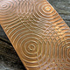 CSP31 = Patterned Copper Sheet ''Sonar'' 2'' x 6'' (Choose Gauge)