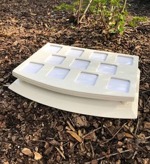 DIS6301 = LEATHERETTE DESIGN FLEX DISPLAY BASE WHITE 13'' x 9-3/4'' x 1-5/8''H