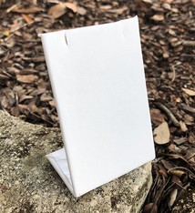 DER601 = Earring or Pendant Display - White Leatherette (Pkg of 3)