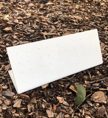 DER6224 = White Leatherette Earring Stand Holds up to 20 Pairs (Pkg of 2)