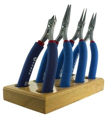 Tronex PL37996 = (Kit) Tronex Long Jaw 4pc Plier Set in Wood Block (Long Handles)