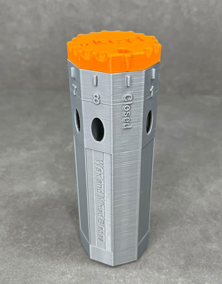 Nashef Designs HO5101 = uKERF Customizable Jeweler’s Saw Blade Organizer and Dispenser