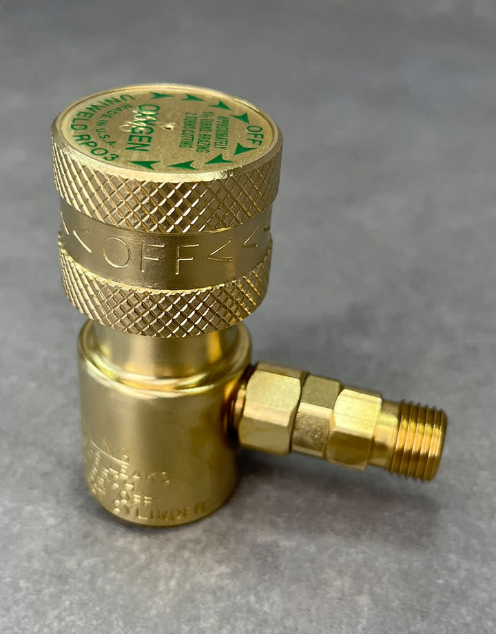 Uniweld BT2108 = Uniweld Oxygen Regulator for Disposable Tanks