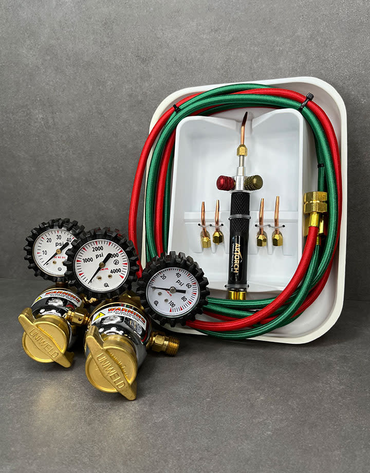 Uniweld BT2116 = (Kit) ArTorch Propane/Oxygen with Regulators Tips #3-7