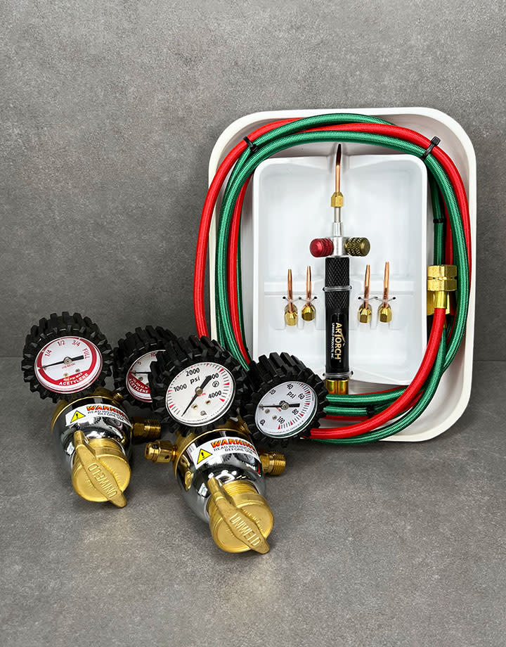 Uniweld BT2120 = (Kit) ArTorch Acetylene/Oxygen with Regulators Tips #3-7
