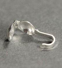 580S-10 = Clam Shell Bead Tips Sterling Silver (Pkg of 20)