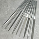 Grobet Needle File Set 5-1/2" with Tang Rotating Stand  (9 Pcs)