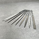 Grobet Needle File Set 5-1/2" with Tang Rotating Stand  (9 Pcs)