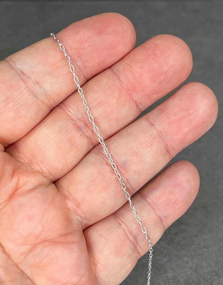 800S-03 = Oval Cable Chain Sterling 1.6mm