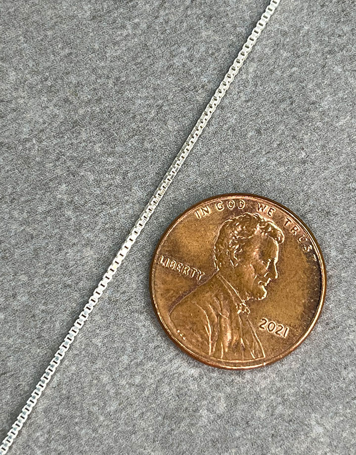 Box015 = Sterling Box Chain 0.85mm