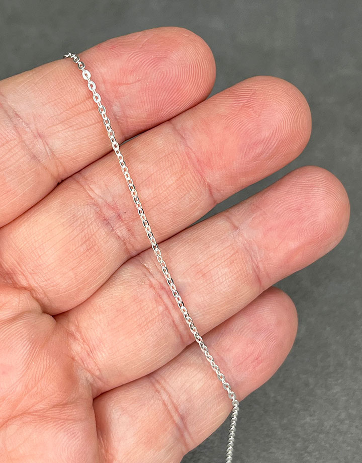 FCable035 = Sterling Flat Cable Chain 1.4mm