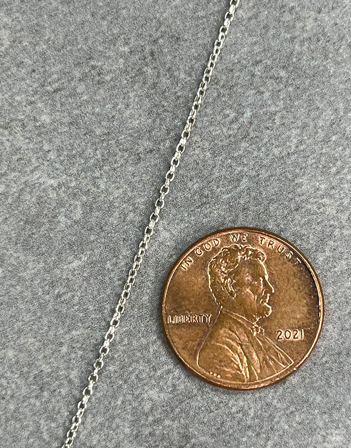 Rolo1.0 = Sterling Rolo Chain 1mm