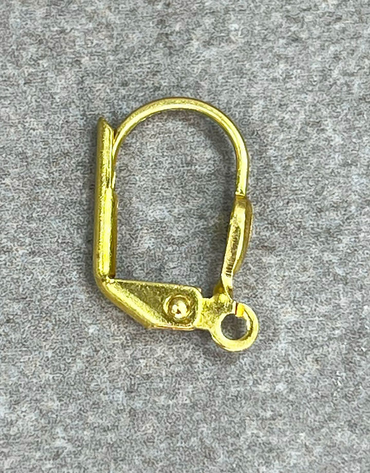 428BR-06 = Brass Leverback with Shell & Ring (Pkg of 12)