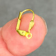 428BR-06 = Brass Leverback with Shell & Ring (Pkg of 12)