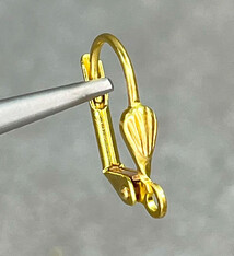 428BR-06 = Brass Leverback with Shell & Ring (Pkg of 12)