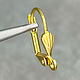 428BR-06 = Brass Leverback with Shell & Ring (Pkg of 12)
