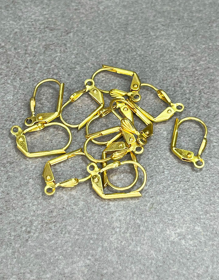 428BR-06 = Brass Leverback with Shell & Ring (Pkg of 12)