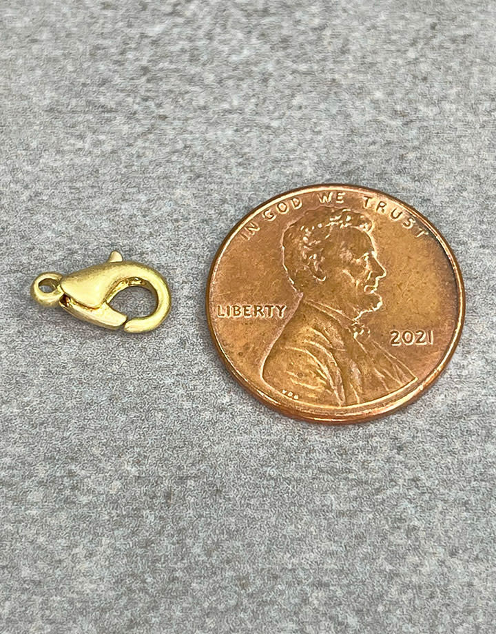 912BR-41 = Brass Oval Trigger Clasp 9.5mm (Pkg of 6)