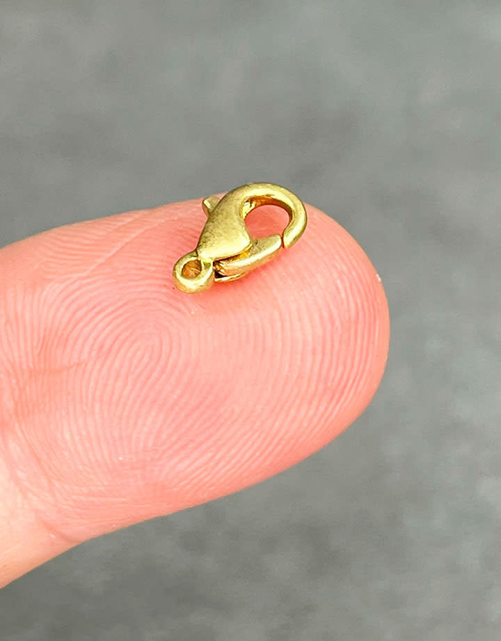 912BR-41 = Brass Oval Trigger Clasp 9.5mm (Pkg of 6)